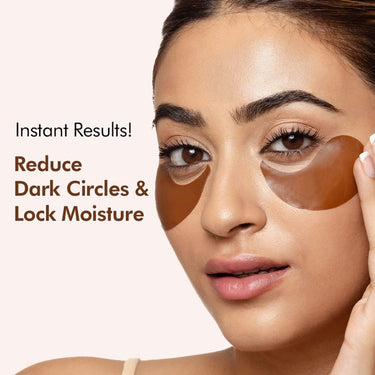 mCaffeine Coffee Hydrogel Under Eye Patches for Dark Circles | Cooling Under Eye Patch Mask with Caffeine & Hyaluronic Acid for Instant Hydration & De-Puffing | 15 Pairs